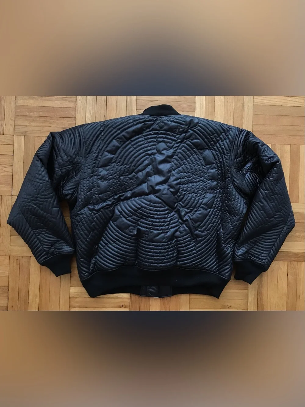 Size Large Mens Jordan Flight Nylon Full-Zip Varsity Jacket Black II5314-010